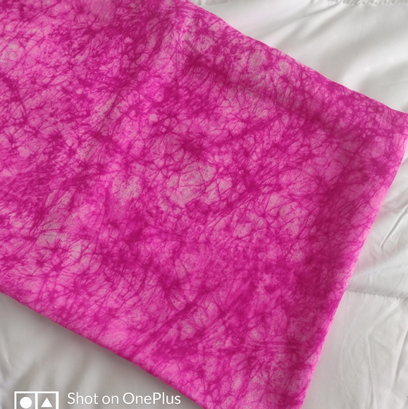 Tie and dye print Saree in hot pink